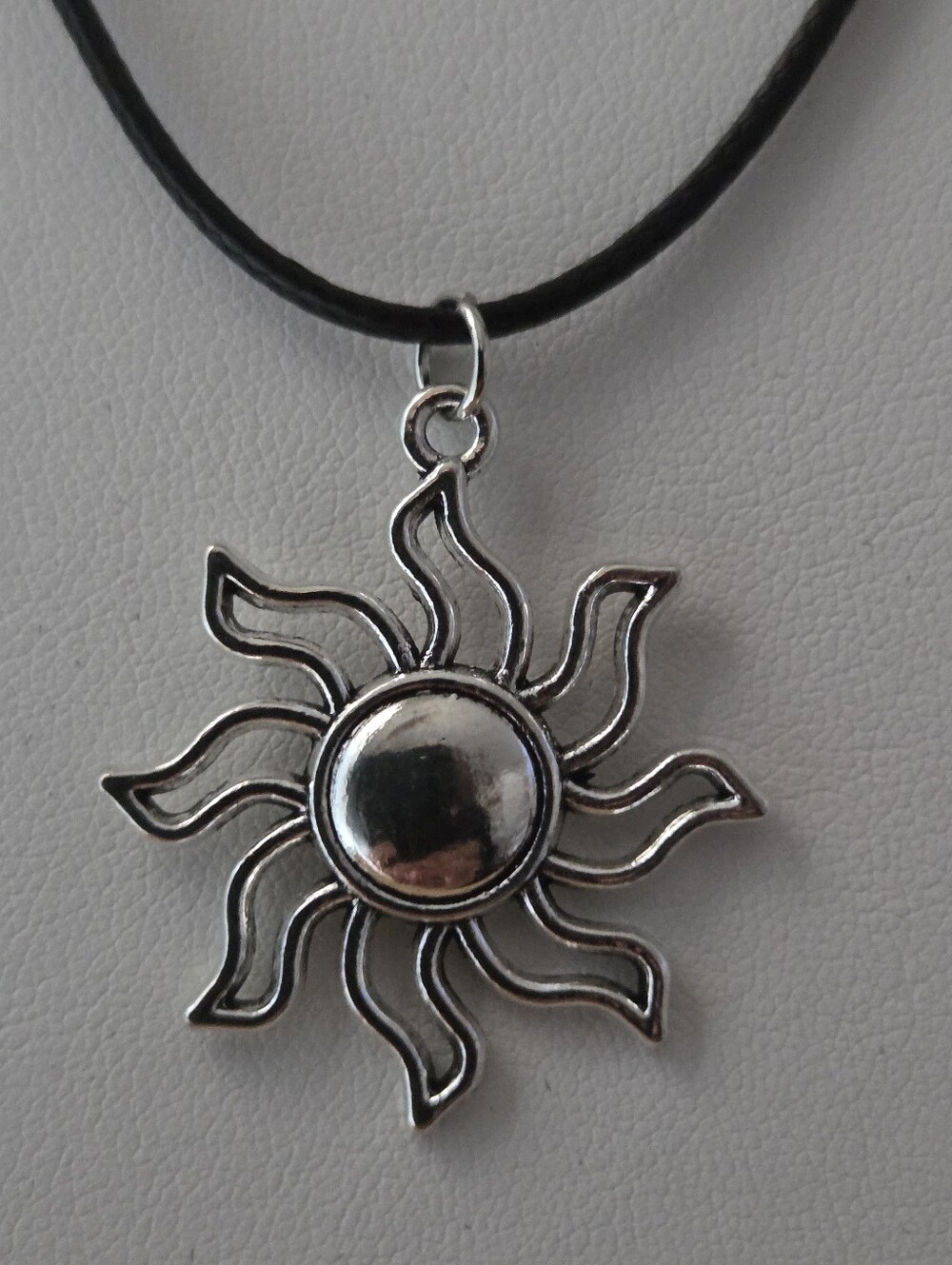Silver Tone Sunburst Pendant Necklace - Women's Jewelry